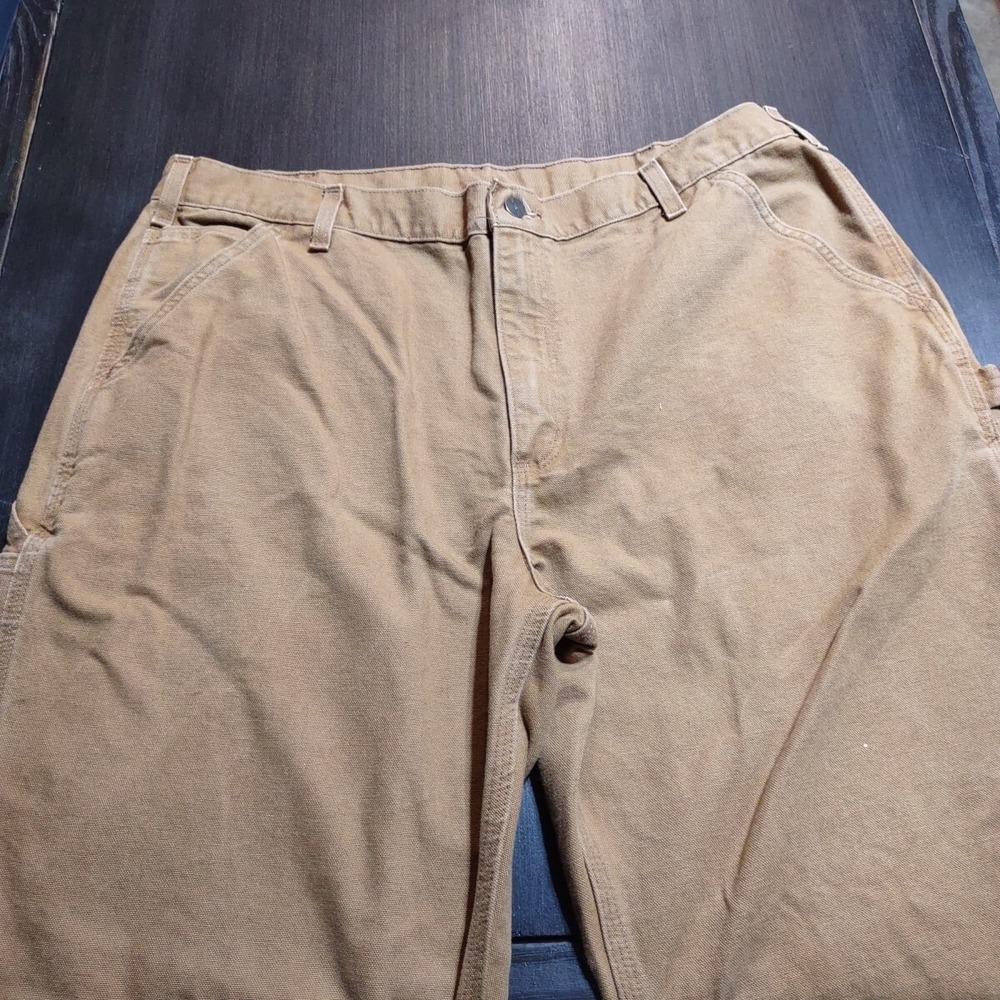 Carhartt RN#14806 Cargo Work Utility Carpenter Pants 40x30 Brown Loose Orig Fit - Picture 3 of 6